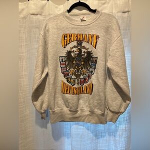 VTG Jerzees Germany Crewneck Sweatshirt Adult L 90s Reichsadler Eagle Printed